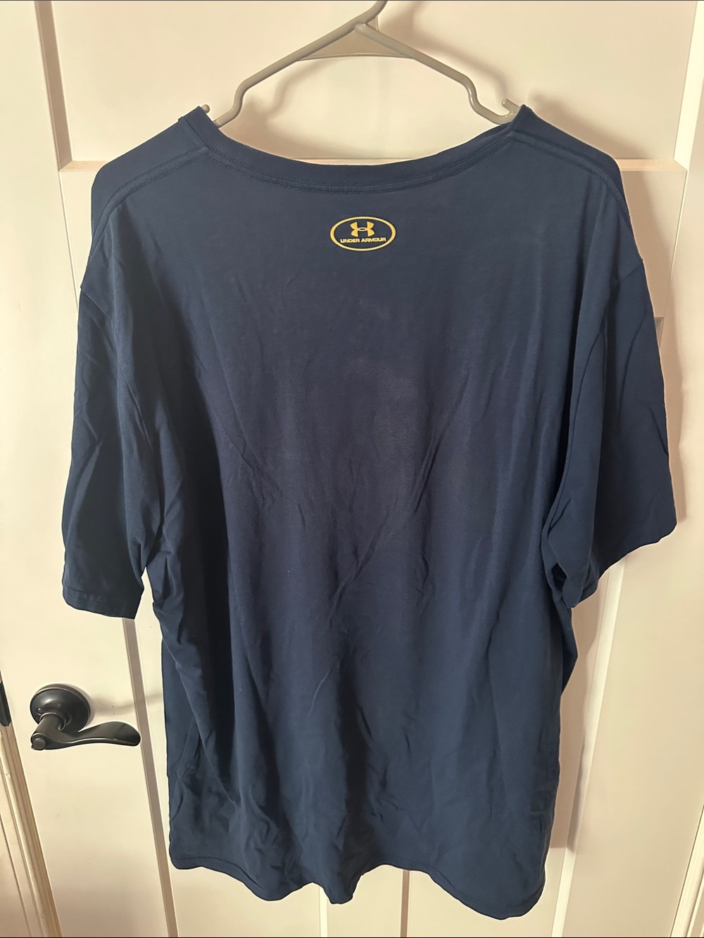 Under Armour Navy 'Home of the Brave' Graphic Tee with Yellow & Red Accents - Picture 4 of 4